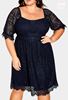 Immagine di PLUS SIZE SQUARE NECK LACE DRESS